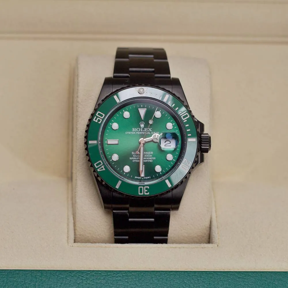 Rolex Submariner Date 40mm - Ref: 116610lv-0002 (PVD) - Green Dial, Black PVD Stainless Steel Oyster Bracelet Watch
