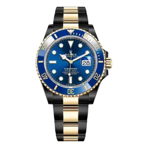 Rolex Submariner Date 41mm | Two-Tone Black PVD Stainless steel & 18k Yellow Gold bracelet | Royal blue dial | Men's Watch 126613lb-0002 (PVD)