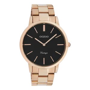 Rose gold coloured OOZOO watch with stainless steel bracelet - C20024