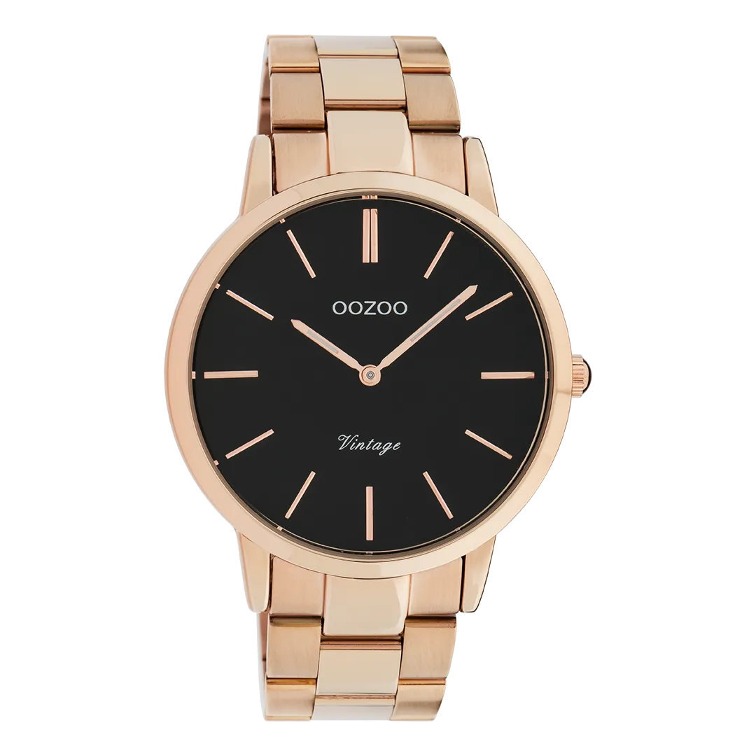 Rose gold coloured OOZOO watch with stainless steel bracelet - C20024