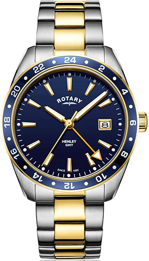 Rotary Henley Two Tone Gold PVD Mens Watch
