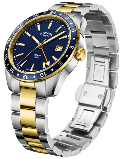 Rotary Henley Two Tone Gold PVD Mens Watch