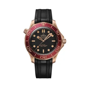 Seamaster Diver 300M Bronze Gold Co-Axial Master Chronometer 42mm - Black on Rubber Strap