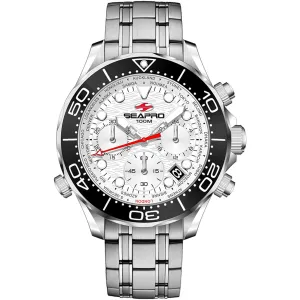 Seapro Men's Watch - Mondial Timer White Dial Stainless Steel Bracelet | SP0151