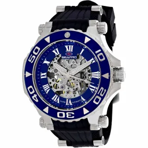 Seapro Men's Watch - Seaway Automatic Blue Dial Black Rubber Strap | SP7750