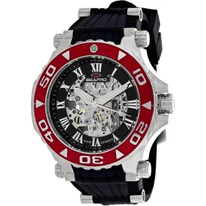 Seapro Men's Watch - Seaway Automatic Silver Tone Case Black Dial Strap | SP7751