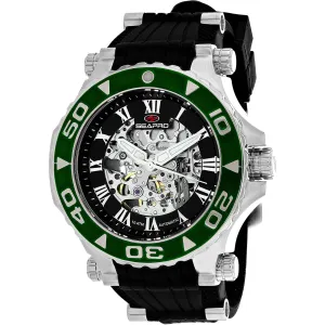 Seapro Men's Watch - Seaway Automatic Silver Tone Case Black Dial Strap | SP7752