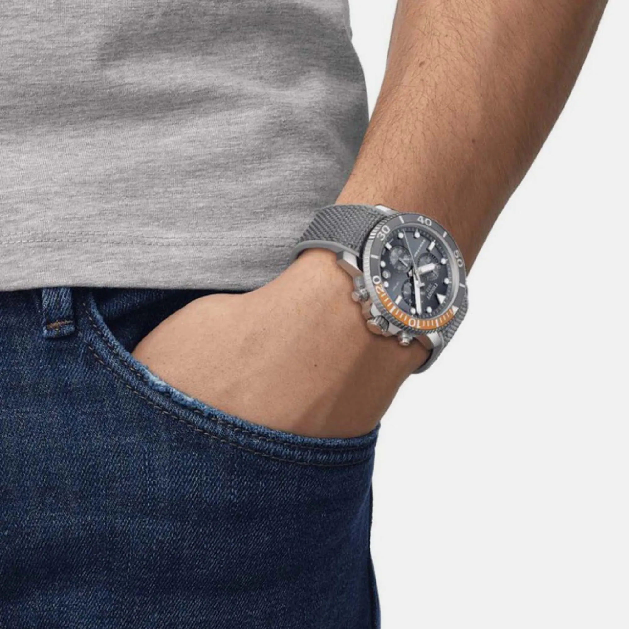 Seastar 1000 Men Chronograph Silicone Watch T1204171708101