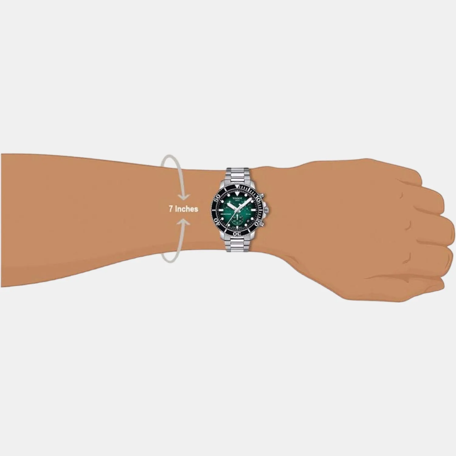 Seastar Men Stainless Steel Chronograph Watch T1204171109101