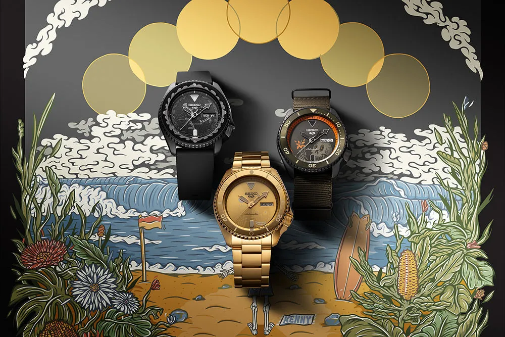 Seiko 5 Kentaro Yoshida Limited Edition Time Goes by Forever All Gold SRPL26K