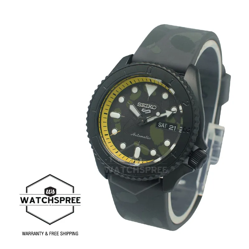 Seiko 5 Sports Automatic ONE PIECE Sanji Limited Edition Grey Silicone Strap Watch SRPH69K1