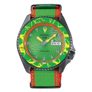 Seiko 5 Sports Automatic STREET FIGHTER V Limited Edition (Call Of The Wind - BLANKA) Green and Orange Nylson Strap Watch SRPF23K1 (LOCAL BUYERS ONLY)