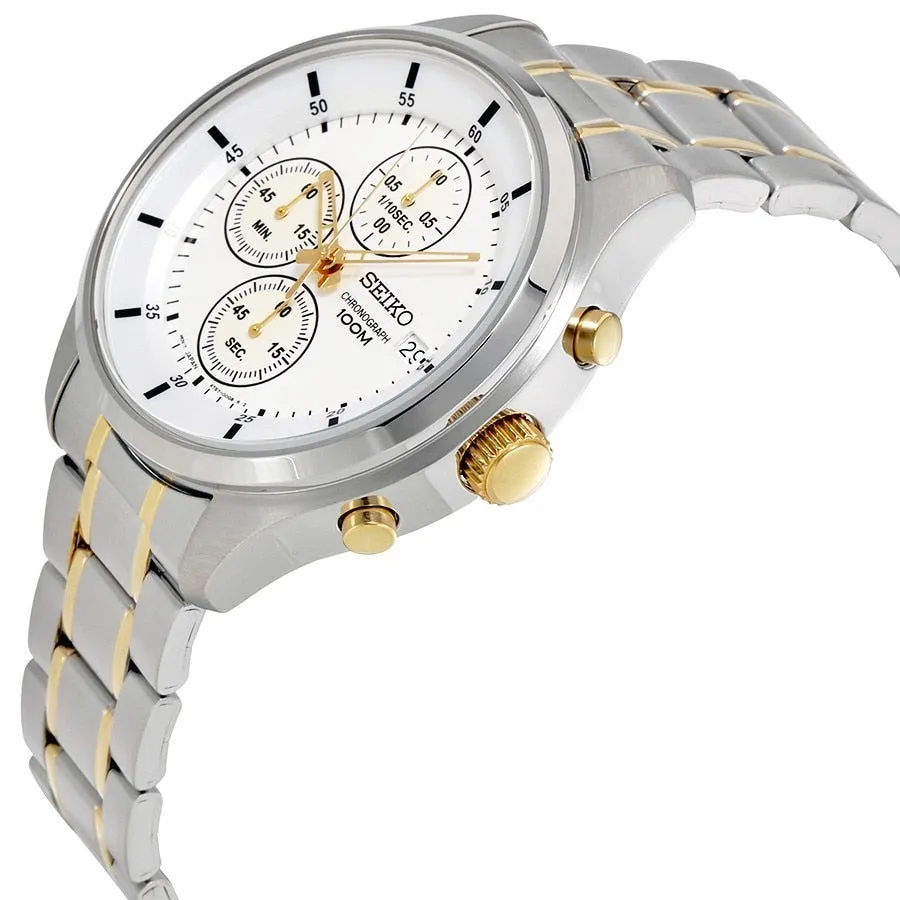 Seiko Chronograph Silver Dial Mens Watch