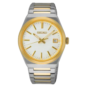 Seiko Conceptual Analogue Two-Toned White Dial Mens Watch SUR558P