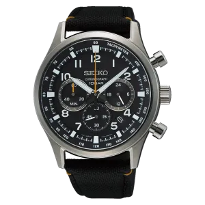 Seiko Conceptual Series Black Dial Nylon Strap Watch SSB449P