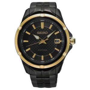 Seiko Coutura Analogue Black Dial Stainless Steel Watch SUR598P