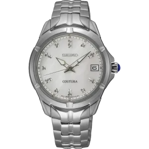 Seiko Coutura Analogue Mother of Pearl Dial Stainless Steel Watch SUR593P