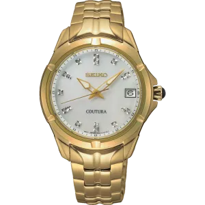 Seiko Coutura Analogue Mother of Pearl Dial Stainless Steel Watch SUR596P