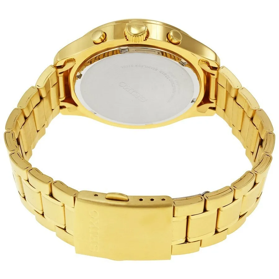 Seiko Gold-Tone Chronograph Mens Watch