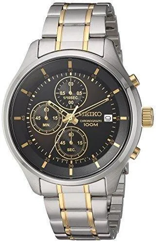 Seiko Men's Amazon Exclusive Quartz Stainless Steel Casual Watch, Color:Two Tone (Model: SKS555)