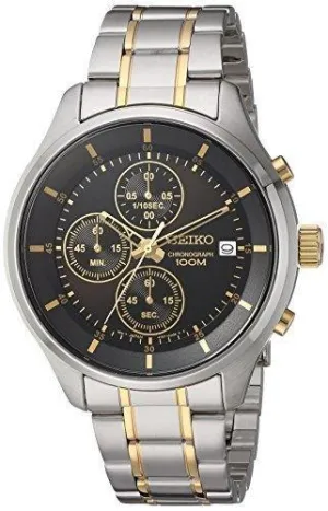 Seiko Men's Amazon Exclusive Quartz Stainless Steel Casual Watch, Color:Two Tone (Model: SKS555)
