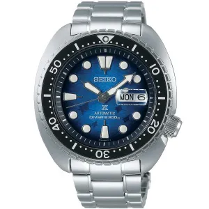 Seiko Men's Automatic Watch - Prospex Save the Ocean Blue Dial Bracelet | SRPE39K1