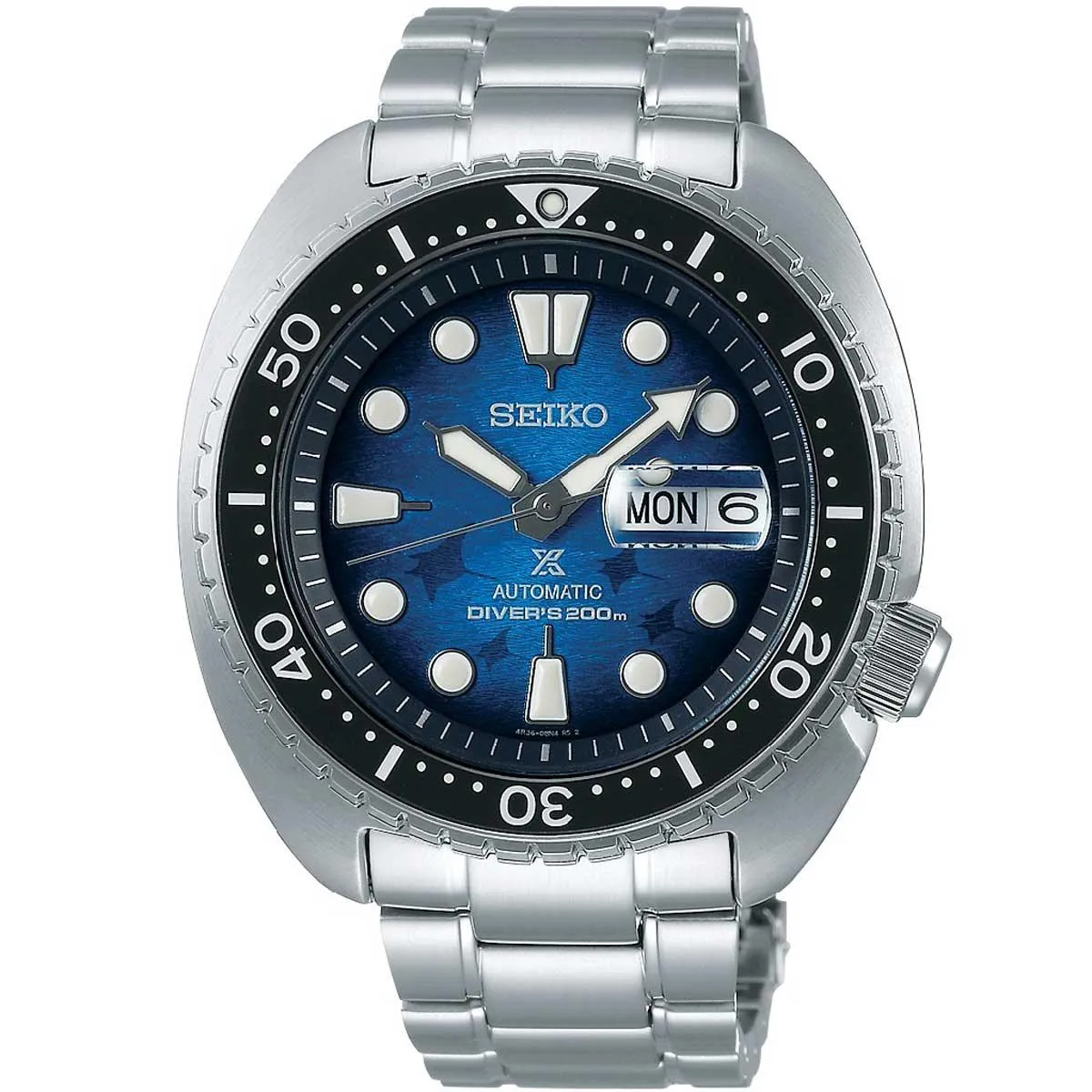 Seiko Men's Automatic Watch - Prospex Save the Ocean Blue Dial Bracelet | SRPE39K1