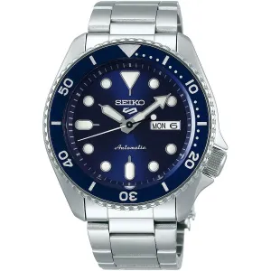 Seiko Men's Watch - 5 Sports Power Reserve Blue Dial Silver SS Bracelet | SRPD51K1