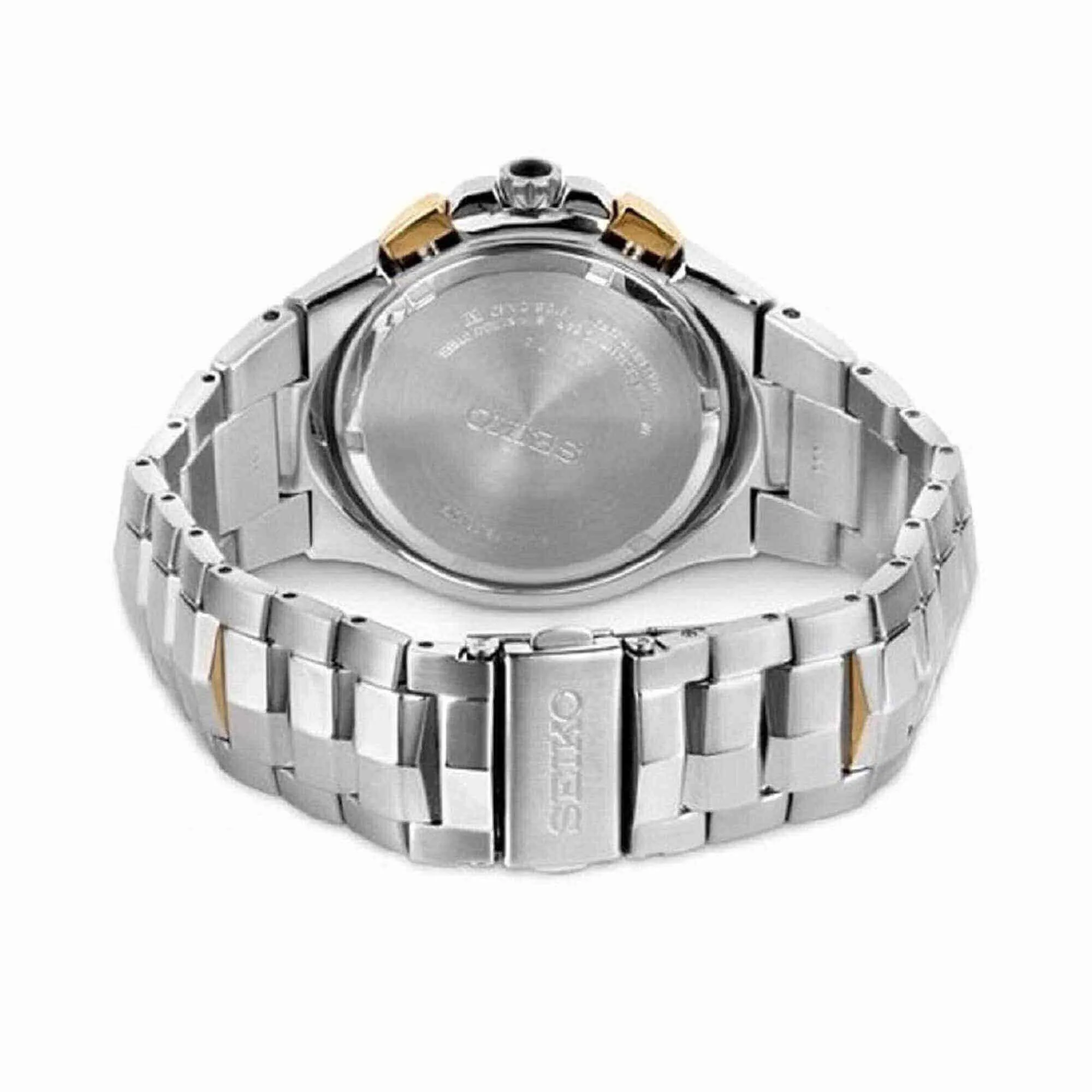 Seiko Men's Watch - Coutura Perpetual Calendar Black Dial Two Tone Bracelet | SSC376P9