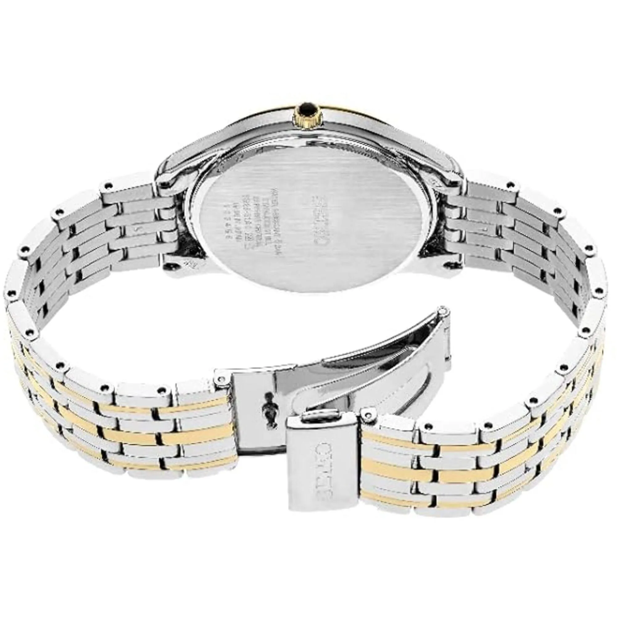 Seiko Men's Watch - Essentials Quartz Silver Tone Dial Two Tone Bracelet | SRK048
