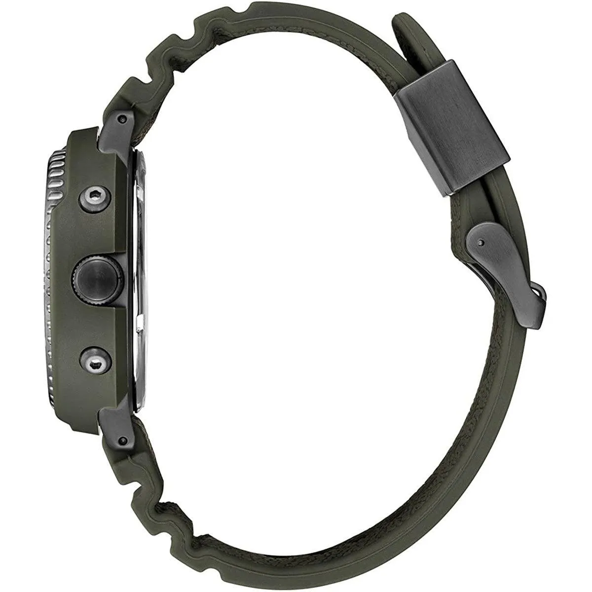 Seiko Men's Watch - Prospex Analog Digital Dial Dark Green Silicone Strap | SNJ031P1