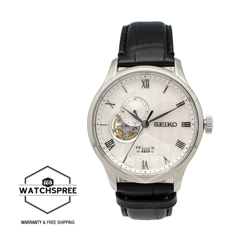 Seiko Presage (Japan Made) Open Heart Automatic Black Leather Strap Watch SSA379J1 (Not For EU Buyers) (LOCAL BUYERS ONLY)