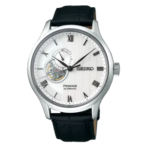 Seiko Presage (Japan Made) Open Heart Automatic Black Leather Strap Watch SSA379J1 (Not For EU Buyers) (LOCAL BUYERS ONLY)