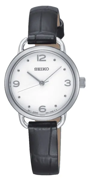 Seiko Quartz Leather Womens Watch SUR669P-2