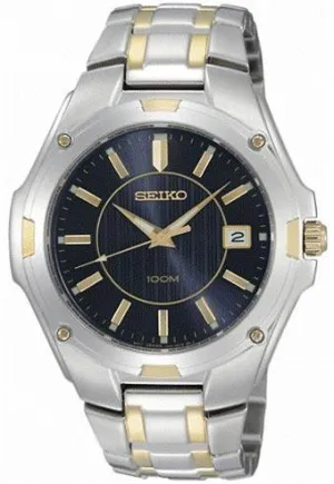 Seiko SGEE60 Men's Two Tone Stainless Steel Blue Dial Watch
