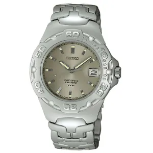 Seiko SLL183 Men's Gray Dial Steel Bracelet Perpetual Calendar Watch