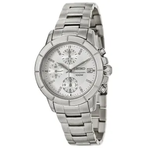 Seiko SNDY27P1 Women's Silver Dial Stainless Steel Bracelet Chronograph Watch