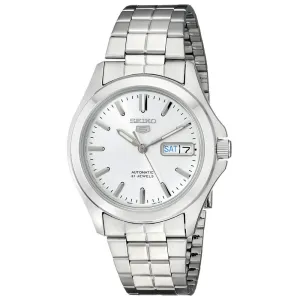 Seiko SNKK87 Men's Seiko 5 Automatic Silver Dial Stainless Steel Bracelet Watch