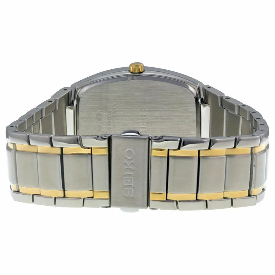 Seiko Solar Grey Dial Two-Tone Mens Watch