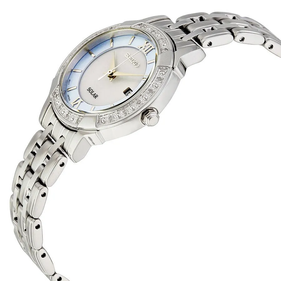 Seiko Solar Mother Of Pearl Dial Womens Watch