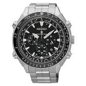 seiko SSG001P1 Prospex Men's Radio Sync Solar World Time Chronograph Watch