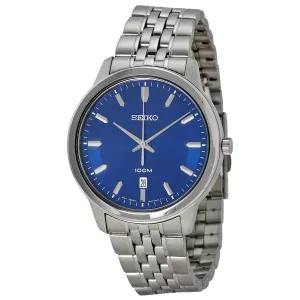 Seiko SUR029 Men's Classic Blue Dial Stainless Steel Bracelet Watch
