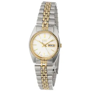 Seiko SWZ054 Women's Dress Two Tone White Dial Quartz Watch