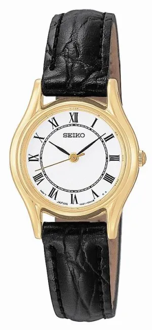 Seiko SXGN36 Women's Leather Strap Dress Watch