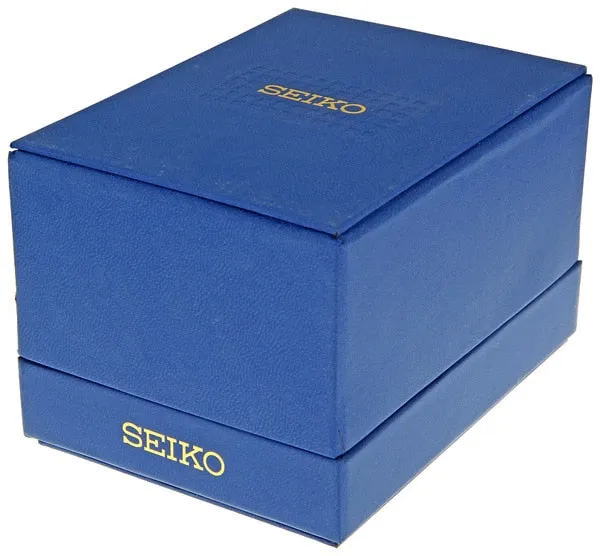Seiko White Dial Brown Leather Quartz Mens Watch
