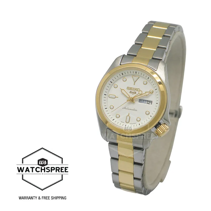 Seiko Women's 5 Sports Automatic Two-Tone Stainless Steel Band Watch SRE004K1