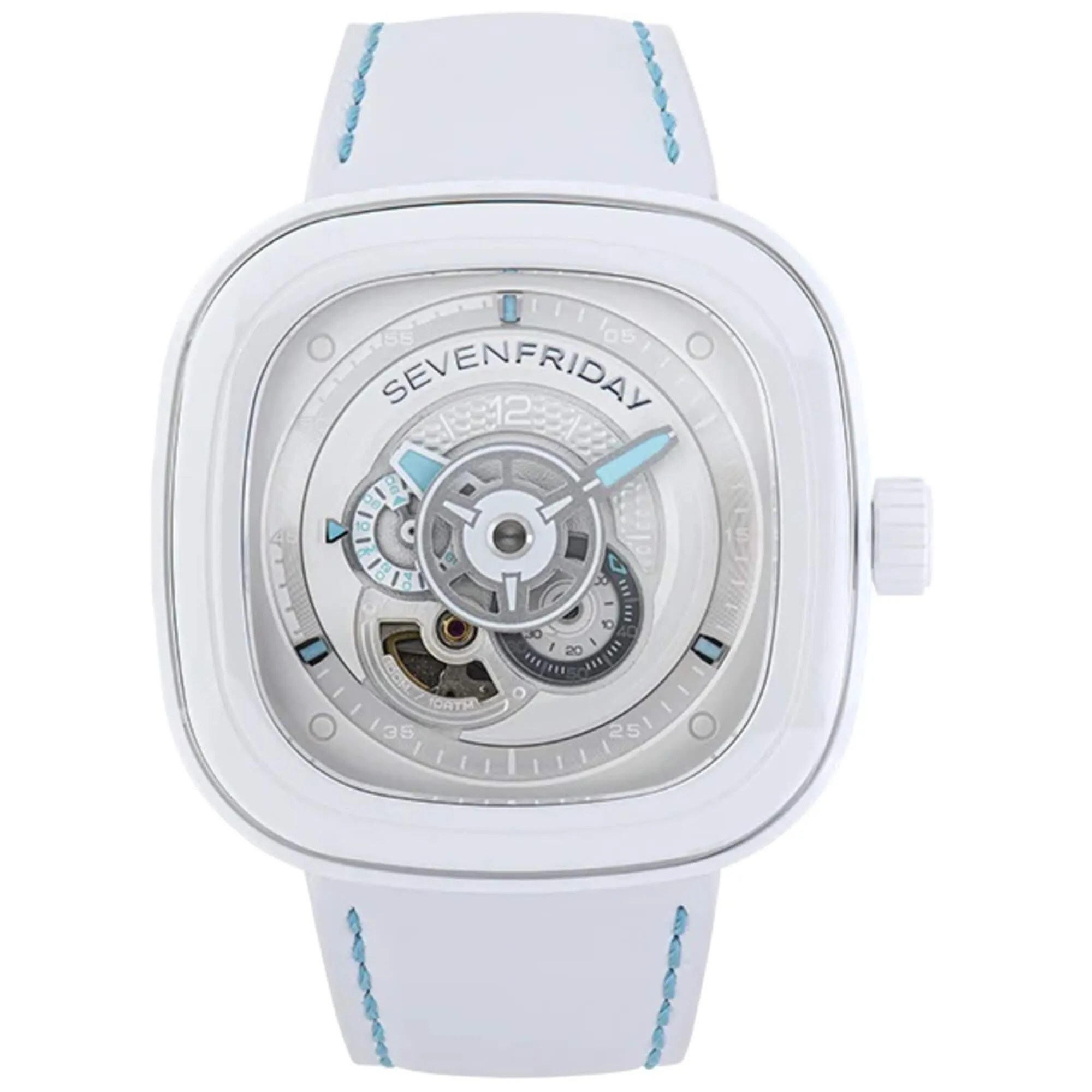 SevenFriday Men's Watch - P-Series Curacao White Day-Night Dial Automatic | P1C-05