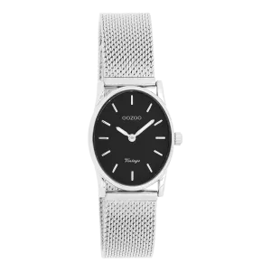 Silver coloured OOZOO watch with metal mesh bracelet - C20257