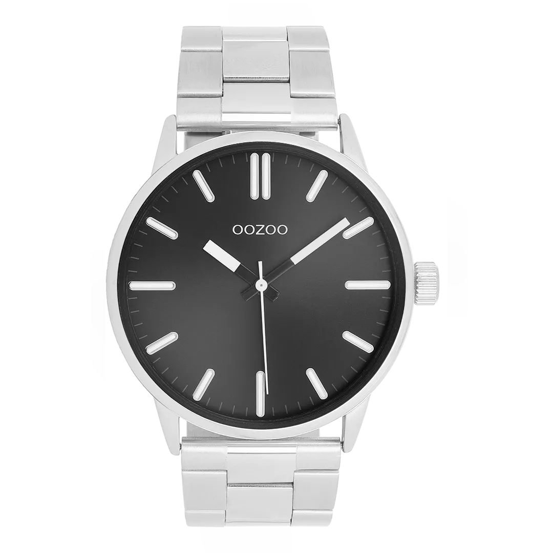 Silver coloured OOZOO watch with stainless steel bracelet - C11514