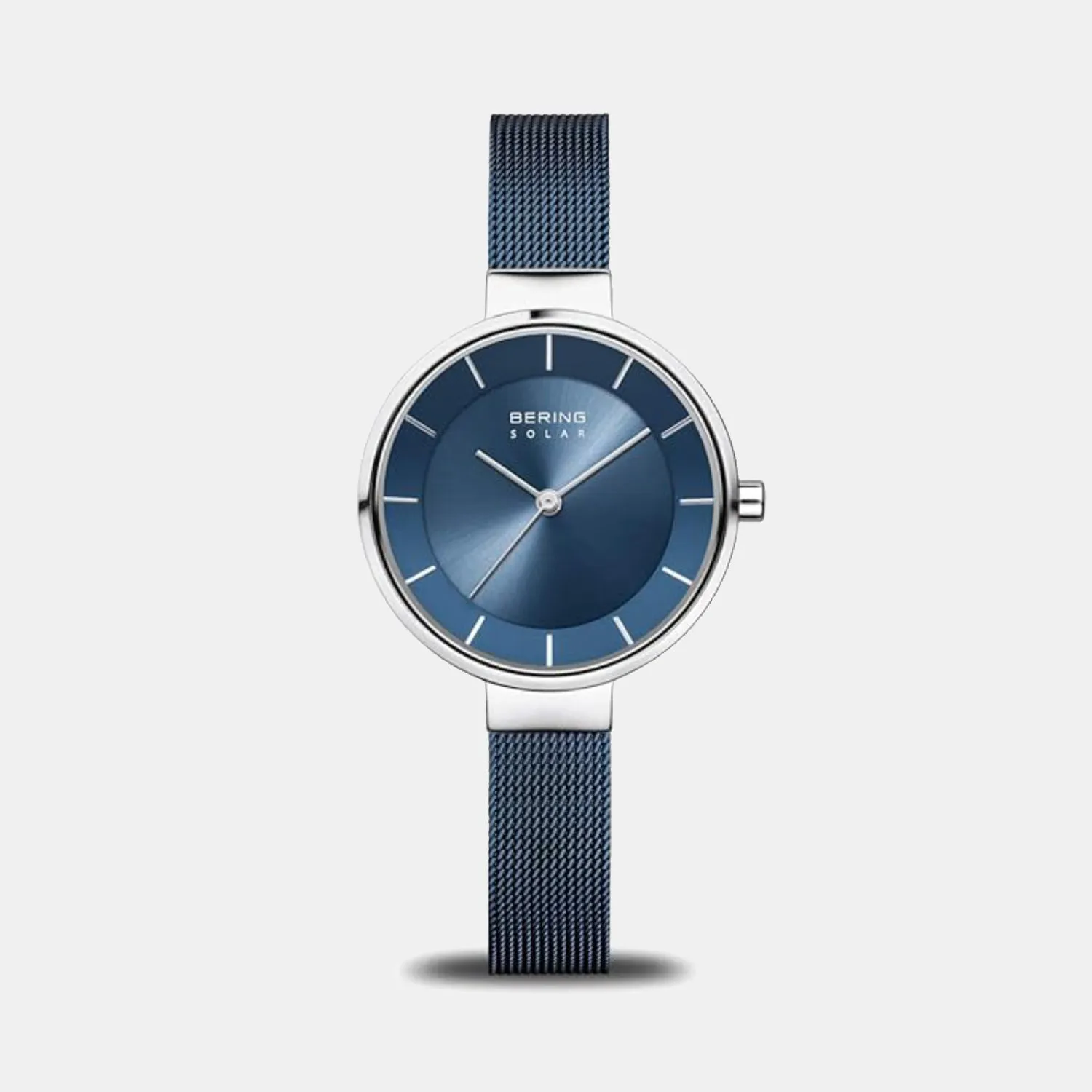 Solar Women Quartz Blue Dial Analog Stainless Steel Watch 14631-307